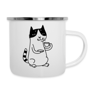 Emaille-Tasse Katze