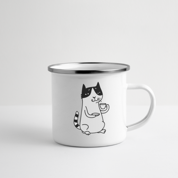 Emaille-Tasse Katze – Bild 3