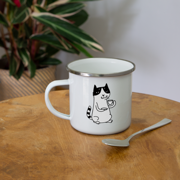 Emaille-Tasse Katze – Bild 5