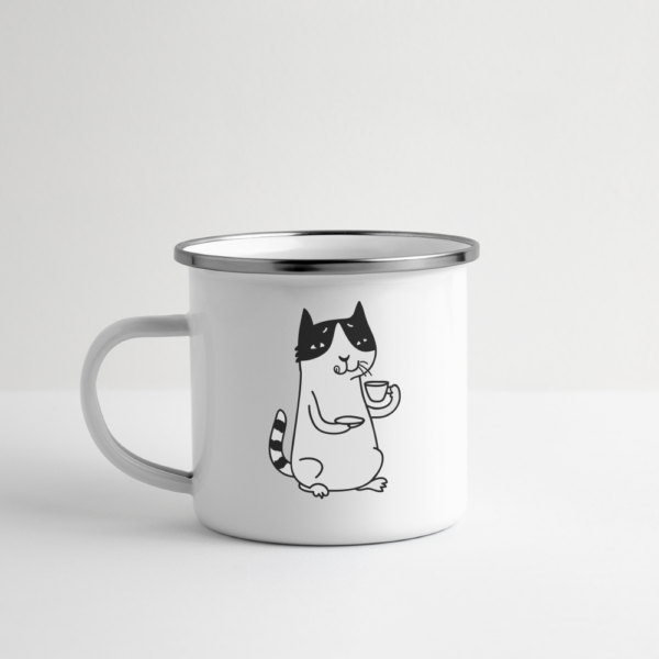 Emaille-Tasse Katze – Bild 6