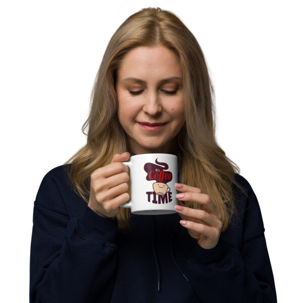 Weiße, glänzende Tasse – Bild 2
