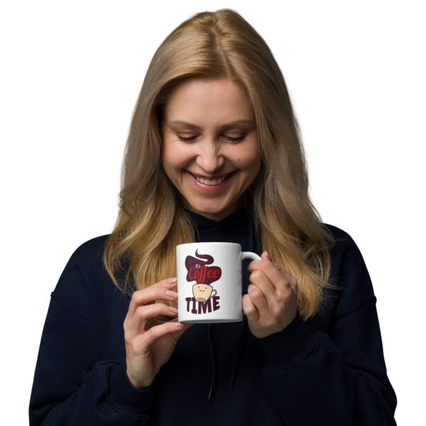 Weiße, glänzende Tasse – Bild 3