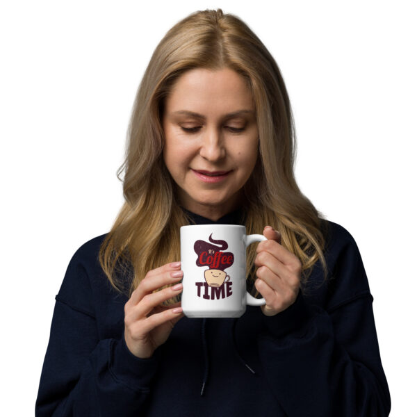Weiße, glänzende Tasse – Bild 5