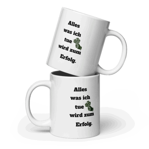 Weiße, glänzende Tasse
