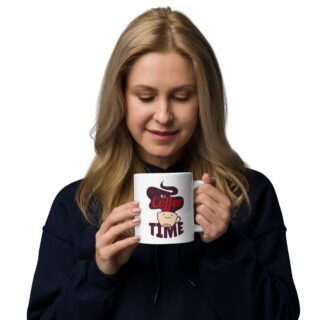 Weiße, glänzende Tasse